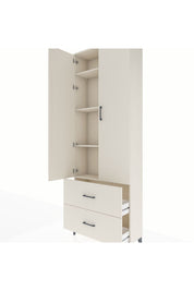 Arges Dolap 4 Raflı 2 Çekmeceli 2 Kapaklı 88x30x243 Aytaşı-Aytaşı