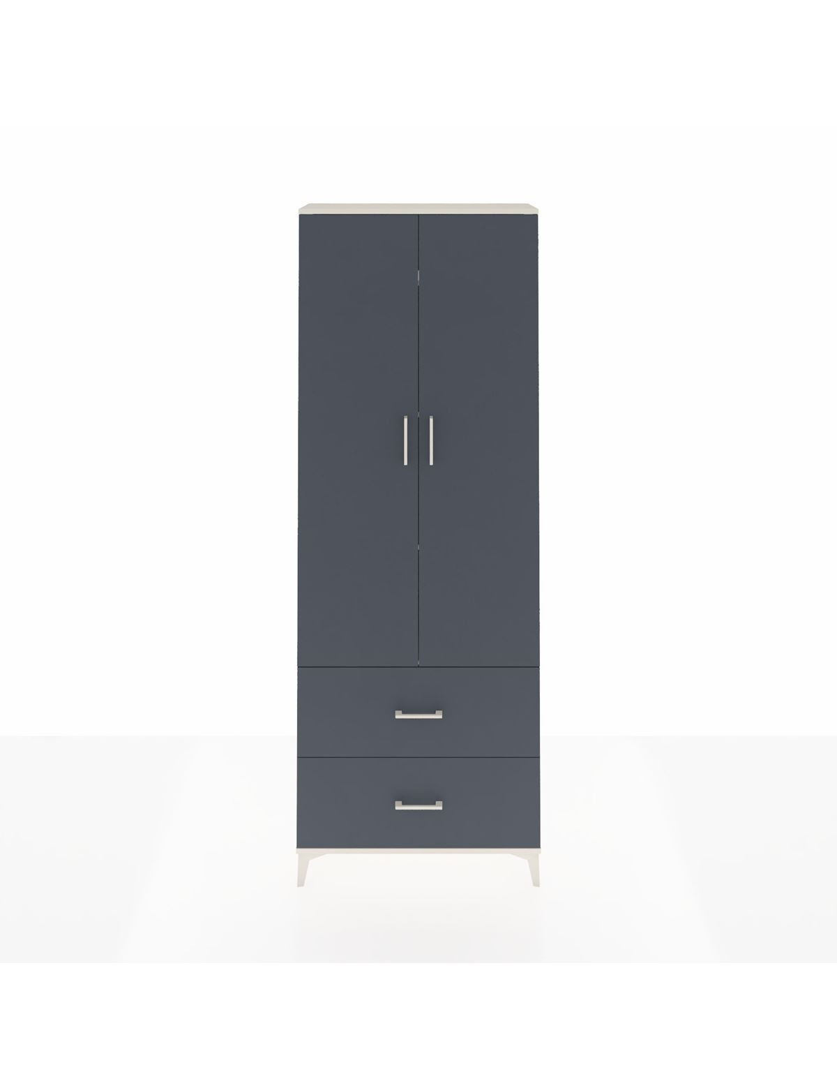 Arges Dolap 4 Raflı 2 Çekmeceli 2 Kapaklı 88x30x243 Aytaşı-Antrasit