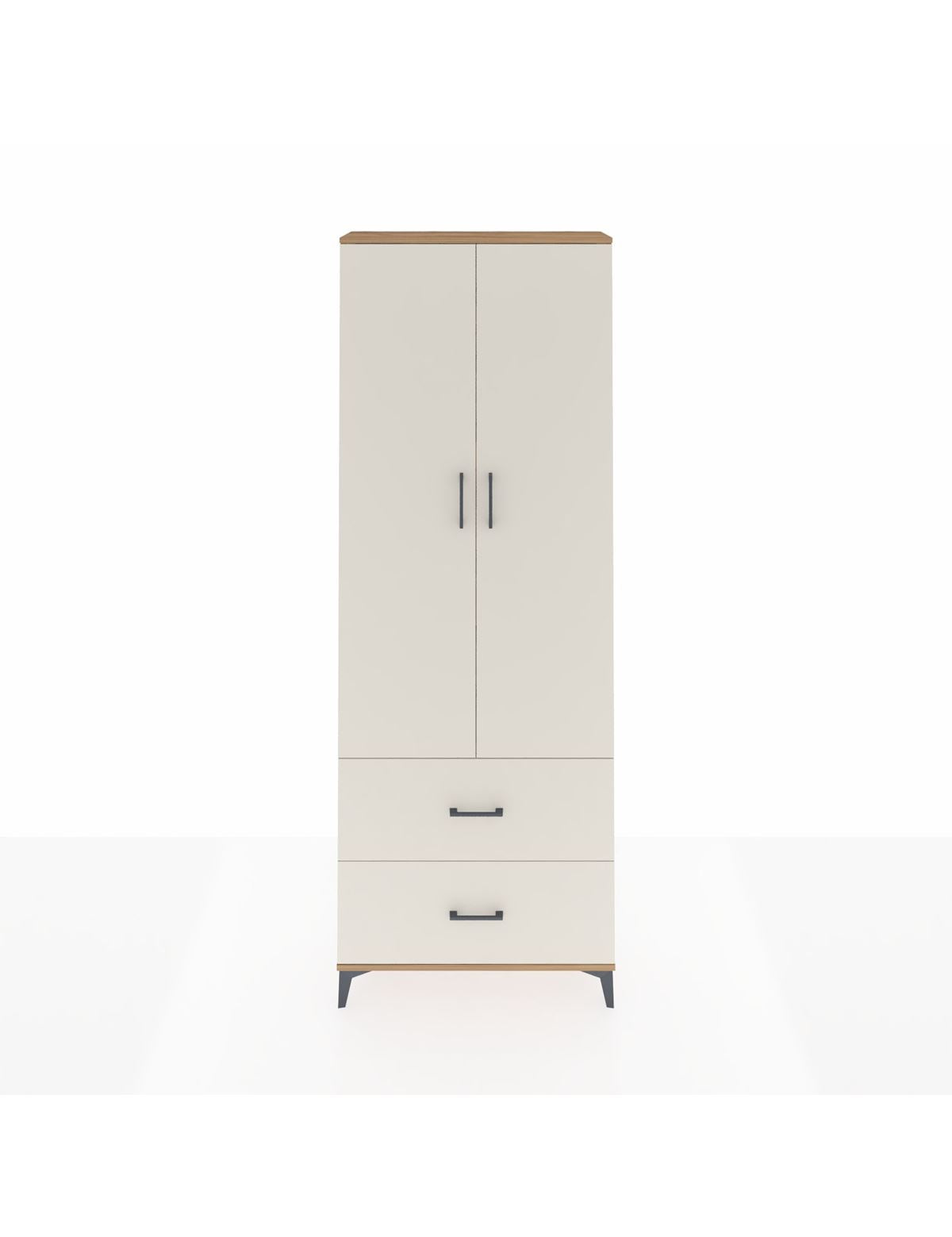 Arges Dolap 4 Raflı 2 Çekmeceli 2 Kapaklı 88x30x243 Çam-Aytaşı