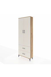 Arges Dolap 4 Raflı 2 Çekmeceli 2 Kapaklı 88x30x243 Çam-Aytaşı
