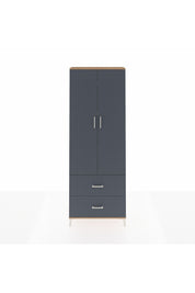 Arges Dolap 4 Raflı 2 Çekmeceli 2 Kapaklı 88x30x243 Çam-Antrasit