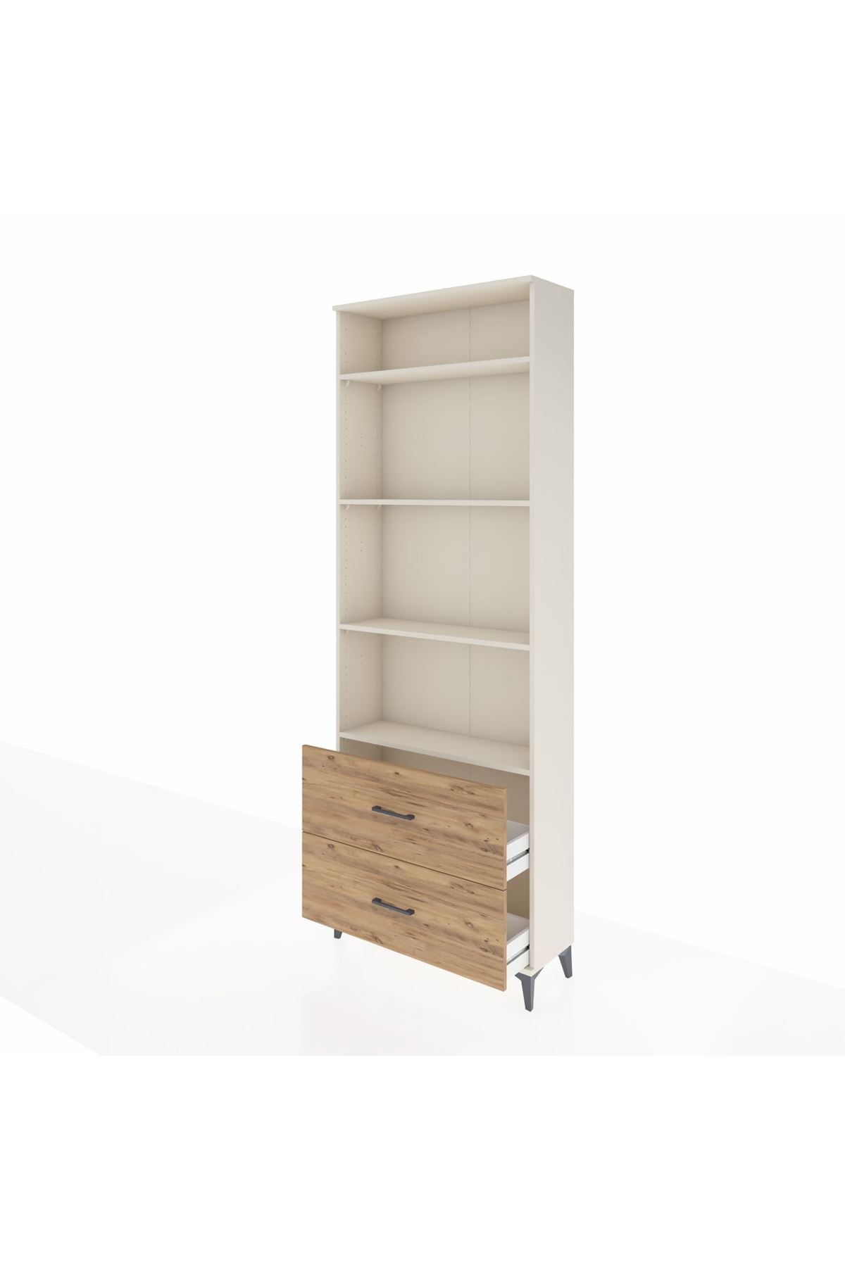 Arges Dolap 4 Raflı 2 Çekmeceli 88x30x243 Aytaşı-Çam