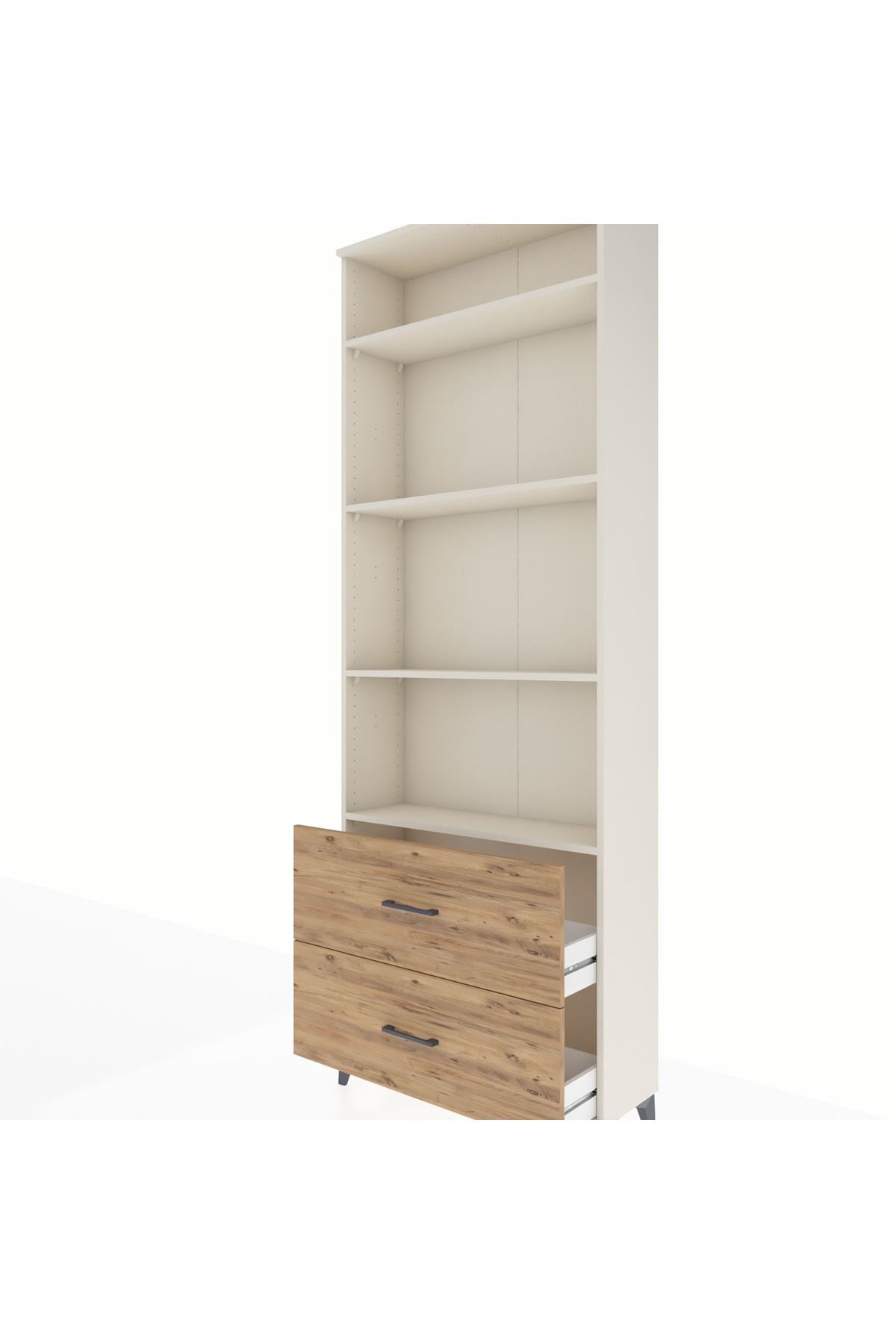 Arges Dolap 4 Raflı 2 Çekmeceli 88x30x243 Aytaşı-Çam