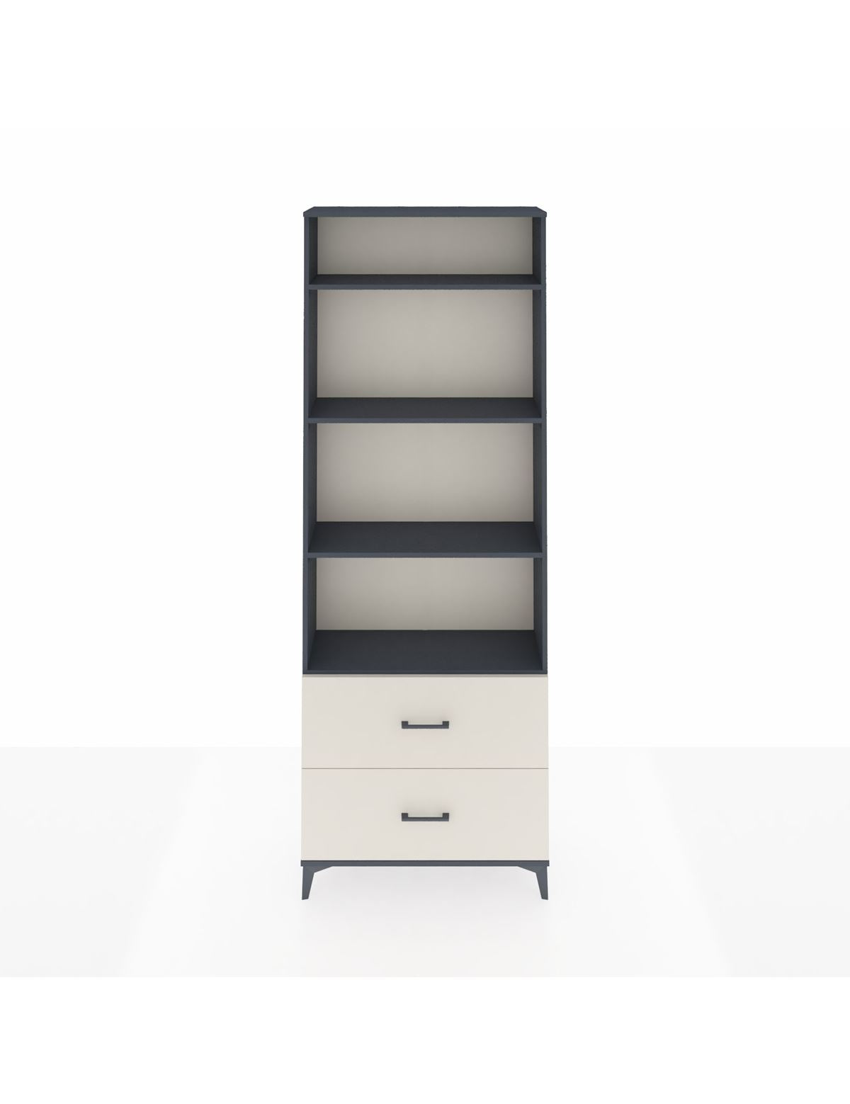 Arges Dolap 4 Raflı 2 Çekmeceli 88x30x243 Antrasit-Aytaşı