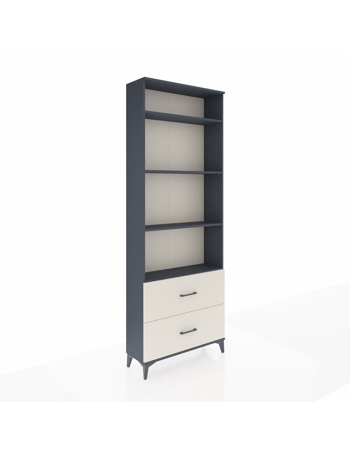 Arges Dolap 4 Raflı 2 Çekmeceli 88x30x243 Antrasit-Aytaşı