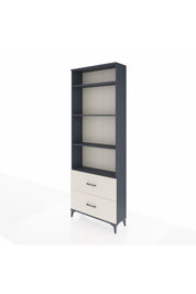 Arges Dolap 4 Raflı 2 Çekmeceli 88x30x243 Antrasit-Aytaşı