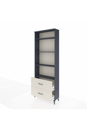 Arges Dolap 4 Raflı 2 Çekmeceli 88x30x243 Antrasit-Aytaşı