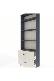 Arges Dolap 4 Raflı 2 Çekmeceli 88x30x243 Antrasit-Aytaşı