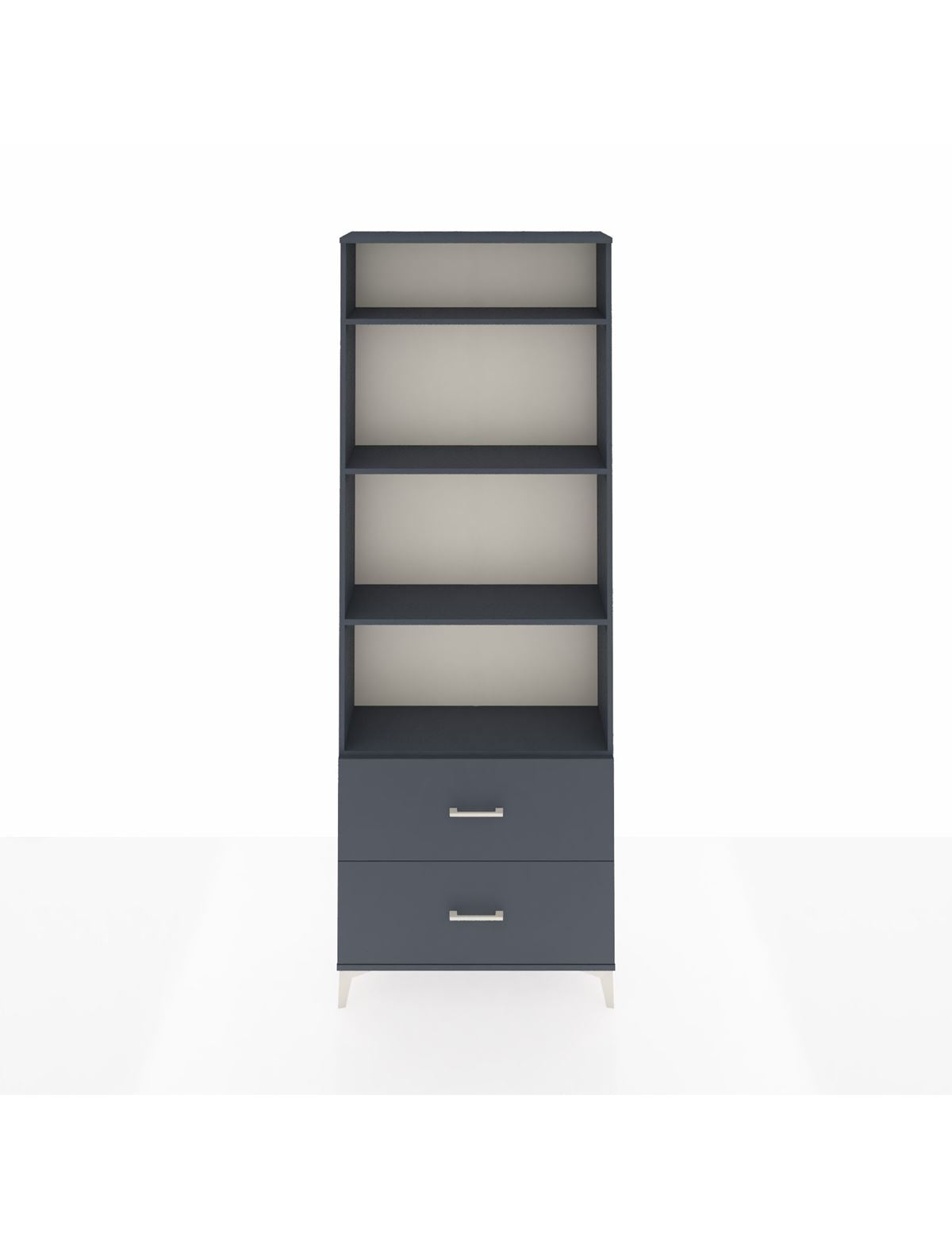 Arges Dolap 4 Raflı 2 Çekmeceli 88x30x243 Antrasit-Antrasit