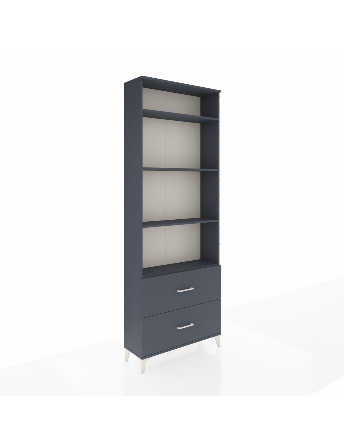 Arges Dolap 4 Raflı 2 Çekmeceli 88x30x243 Antrasit-Antrasit