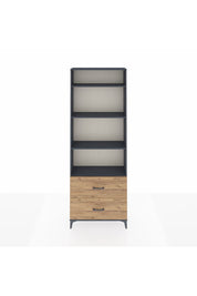 Arges Dolap 4 Raflı 2 Çekmeceli 88x30x243 Antrasit-Çam