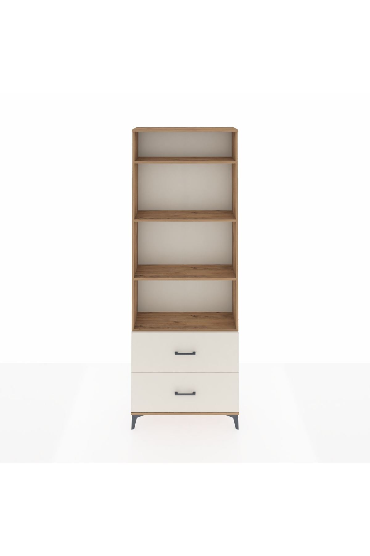 Arges Dolap 4 Raflı 2 Çekmeceli 88x30x243 Çam-Aytaşı