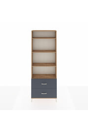 Arges Dolap 4 Raflı 2 Çekmeceli 88x30x243 Çam-Antrasit