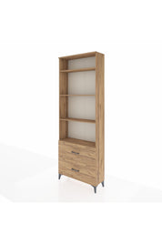 Arges Dolap 4 Raflı 2 Çekmeceli 88x30x243 Çam-Çam