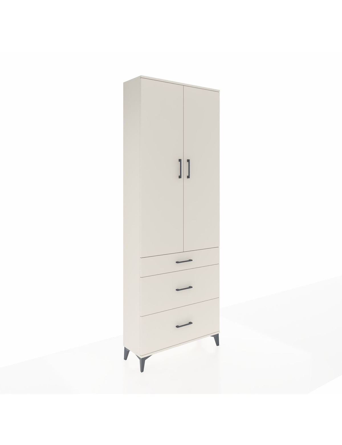 Arges Dolap 4 Raflı 3 Çekmeceli 2 Kapaklı 88x30x243 Aytaşı-Aytaşı