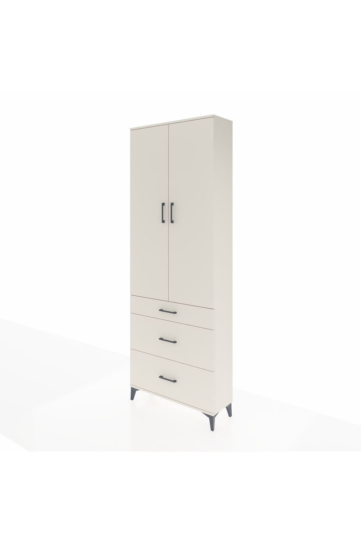 Arges Dolap 4 Raflı 3 Çekmeceli 2 Kapaklı 88x30x243 Aytaşı-Aytaşı