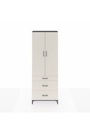 Arges Dolap 4 Raflı 3 Çekmeceli 2 Kapaklı 88x30x243 Antrasit-Aytaşı