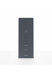 Arges Dolap 4 Raflı 3 Çekmeceli 2 Kapaklı 88x30x243 Antrasit-Antrasit