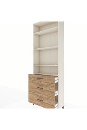 Arges Dolap 4 Raflı 3 Çekmeceli 88x30x243 Aytaşı-Çam