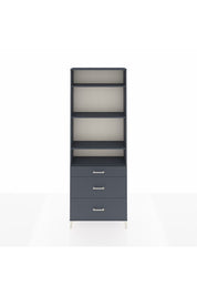 Arges Dolap 4 Raflı 3 Çekmeceli 88x30x243 Antrasit-Antrasit