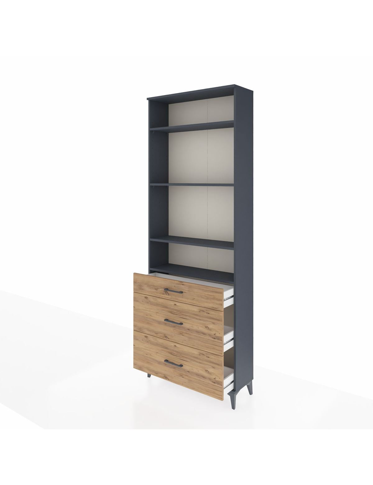 Arges Dolap 4 Raflı 3 Çekmeceli 88x30x243 - S33M134V6A