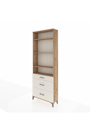 Arges Dolap 4 Raflı 3 Çekmeceli 88x30x243 Çam-Aytaşı