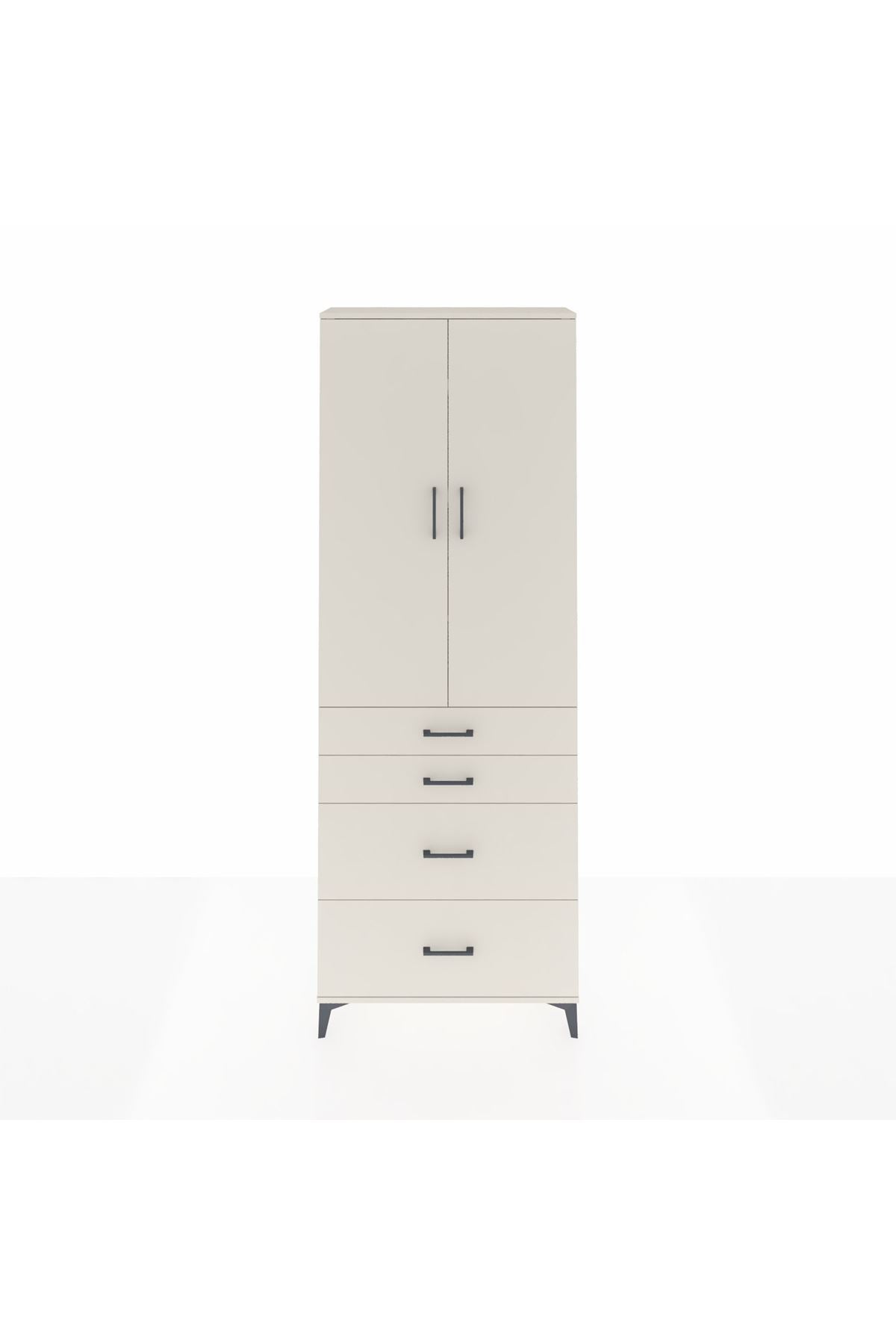 Arges Dolap 4 Raflı 4 Çekmeceli 2 Kapaklı 88x30x243 Aytaşı-Aytaşı