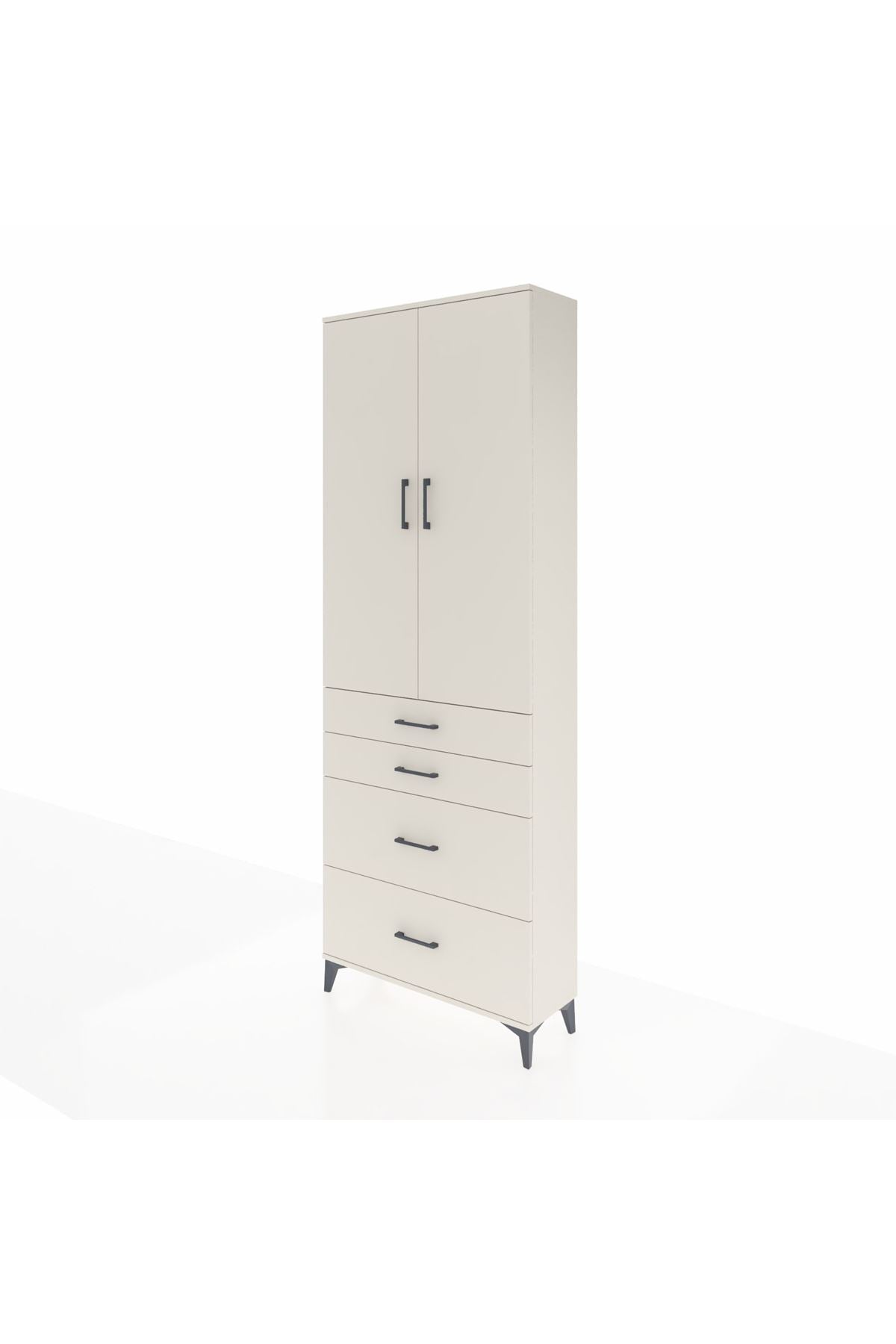 Arges Dolap 4 Raflı 4 Çekmeceli 2 Kapaklı 88x30x243 Aytaşı-Aytaşı