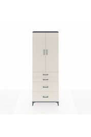 Arges Dolap 4 Raflı 4 Çekmeceli 2 Kapaklı 88x30x243 Antrasit-Aytaşı