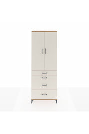 Arges Dolap 4 Raflı 4 Çekmeceli 2 Kapaklı 88x30x243 Çam-Aytaşı