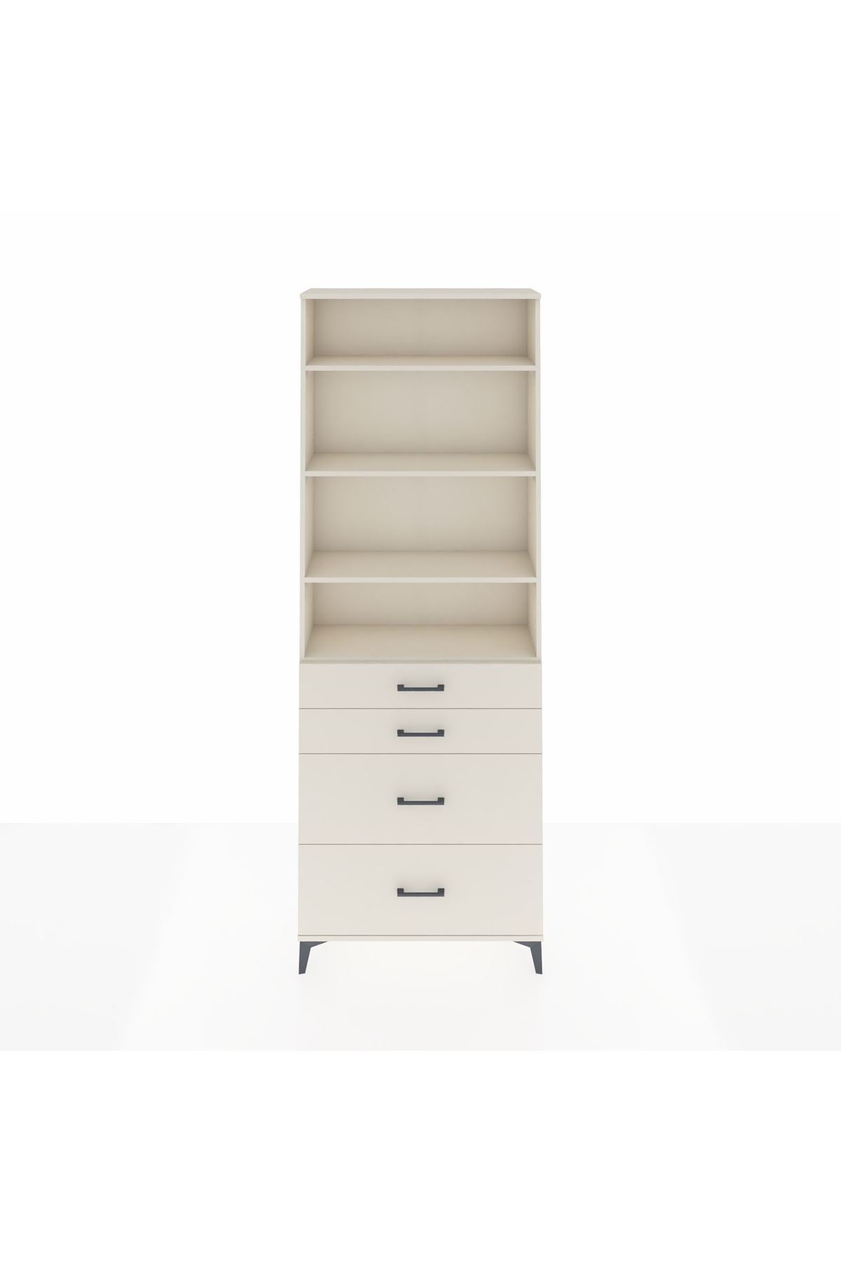 Arges Dolap 4 Raflı 4 Çekmeceli 88x30x243 Aytaşı-Aytaşı