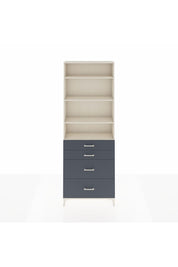 Arges Dolap 4 Raflı 4 Çekmeceli 88x30x243 Aytaşı-Antrasit