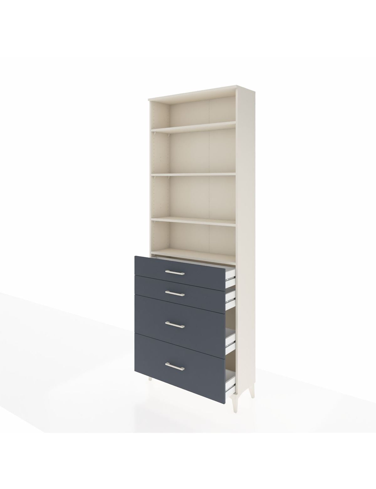 Arges Dolap 4 Raflı 4 Çekmeceli 88x30x243 - S33M136V2A