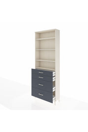 Arges Dolap 4 Raflı 4 Çekmeceli 88x30x243 Aytaşı-Antrasit