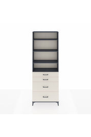 Arges Dolap 4 Raflı 4 Çekmeceli 88x30x243 Antrasit-Aytaşı