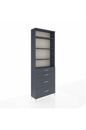 Arges Dolap 4 Raflı 4 Çekmeceli 88x30x243 Antrasit-Antrasit