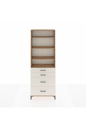 Arges Dolap 4 Raflı 4 Çekmeceli 88x30x243 Çam-Aytaşı