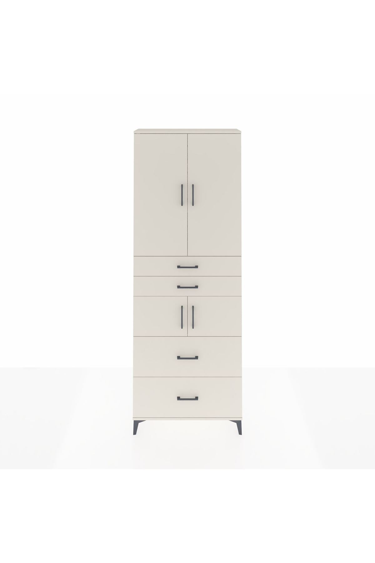 Arges Dolap 4 Raflı 4 Çekmeceli 4 Kapaklı 88x30x243 Aytaşı-Aytaşı