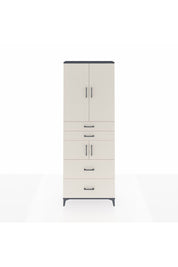 Arges Dolap 4 Raflı 4 Çekmeceli 4 Kapaklı 88x30x243 Antrasit-Aytaşı