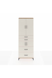 Arges Dolap 4 Raflı 4 Çekmeceli 4 Kapaklı 88x30x243 Çam-Aytaşı