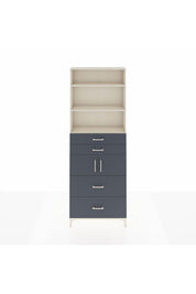 Arges Dolap 4 Raflı 4 Çekmeceli 2 Kapaklı 88x30x243 Aytaşı-Antrasit