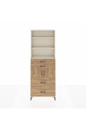 Arges Dolap 4 Raflı 4 Çekmeceli 2 Kapaklı 88x30x243 Aytaşı-Çam