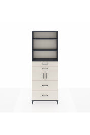 Arges Dolap 4 Raflı 4 Çekmeceli 2 Kapaklı 88x30x243 Antrasit-Aytaşı