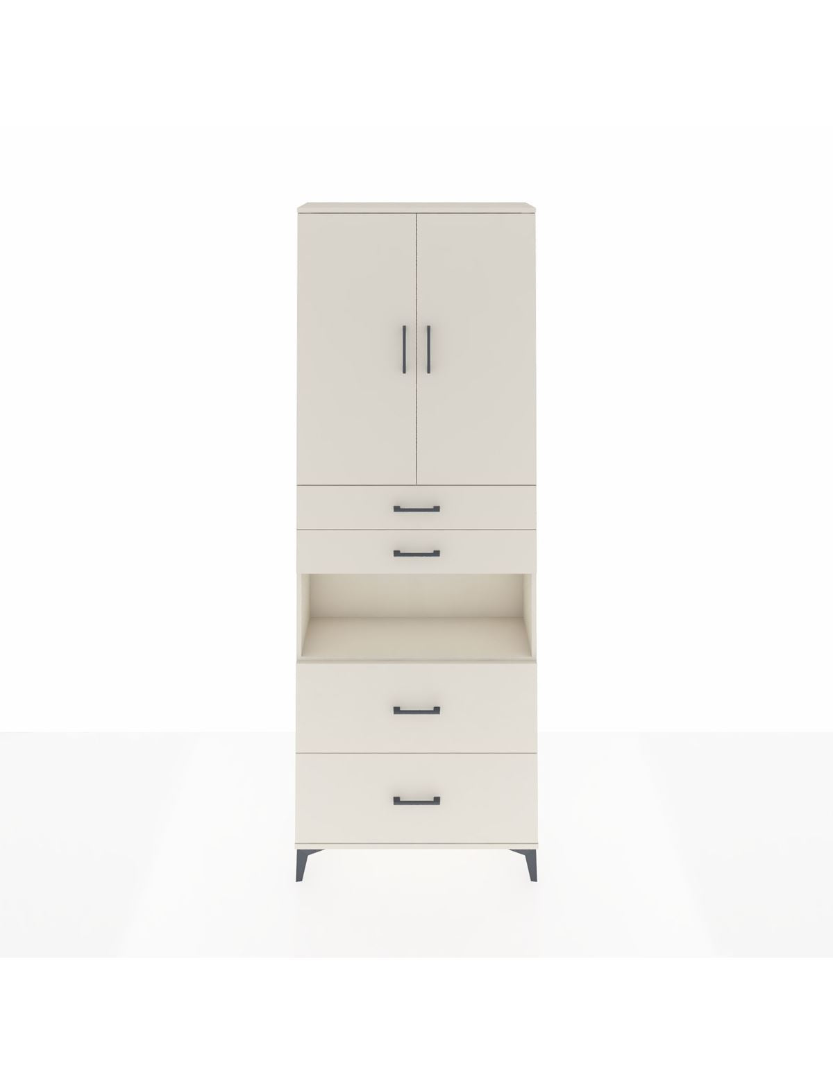 Arges Dolap 4 Raflı 4 Çekmeceli 2 Kapaklı 88x30x243 Aytaşı-Aytaşı