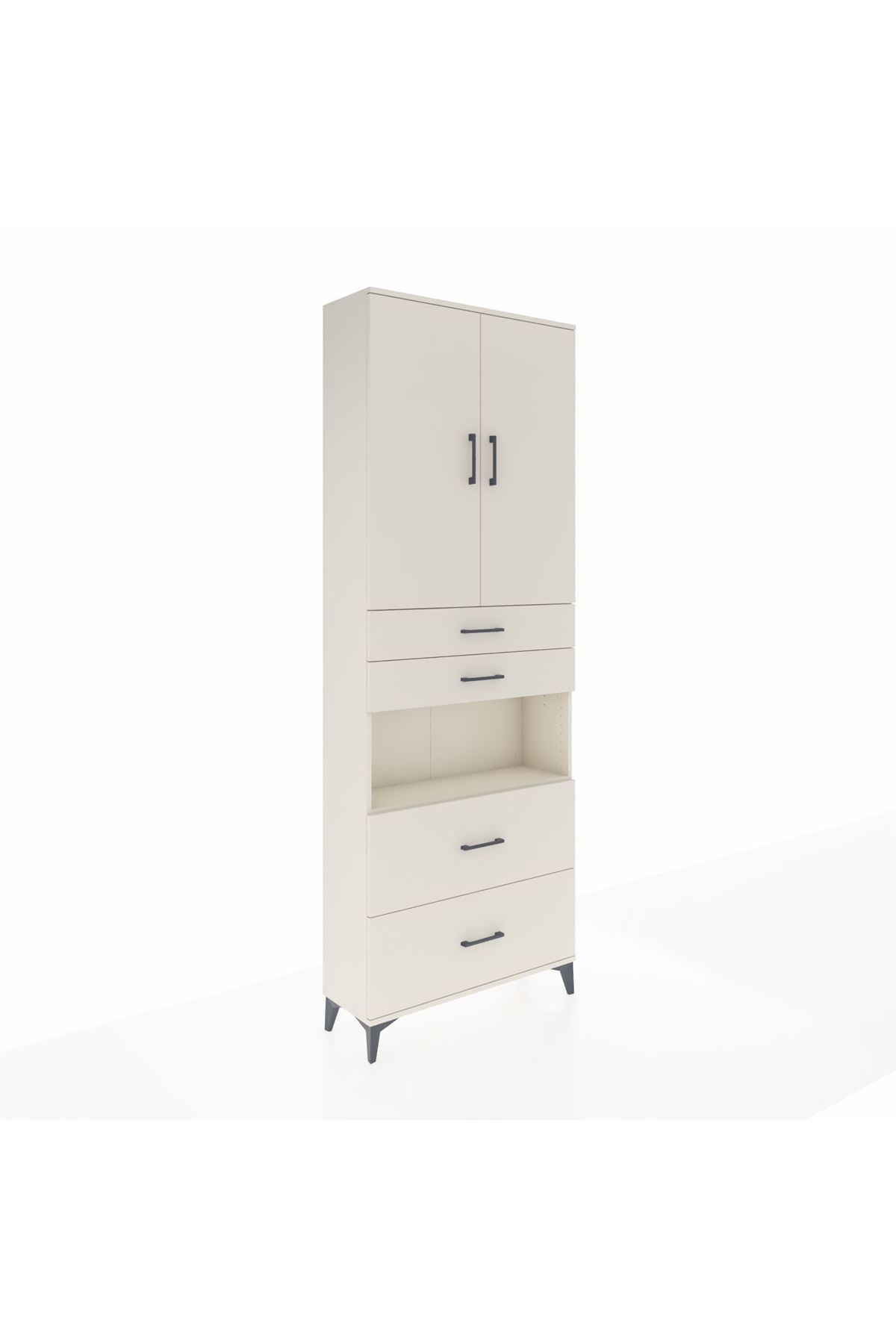 Arges Dolap 4 Raflı 4 Çekmeceli 2 Kapaklı 88x30x243 Aytaşı-Aytaşı