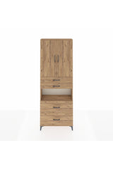 Arges Dolap 4 Raflı 4 Çekmeceli 2 Kapaklı 88x30x243
