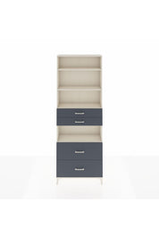 Arges Dolap 4 Raflı 4 Çekmeceli 88x30x243 Aytaşı-Antrasit