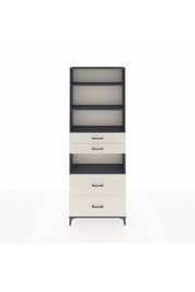 Arges Dolap 4 Raflı 4 Çekmeceli 88x30x243 Antrasit-Aytaşı