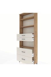 Arges Dolap 4 Raflı 4 Çekmeceli 88x30x243 Çam-Aytaşı