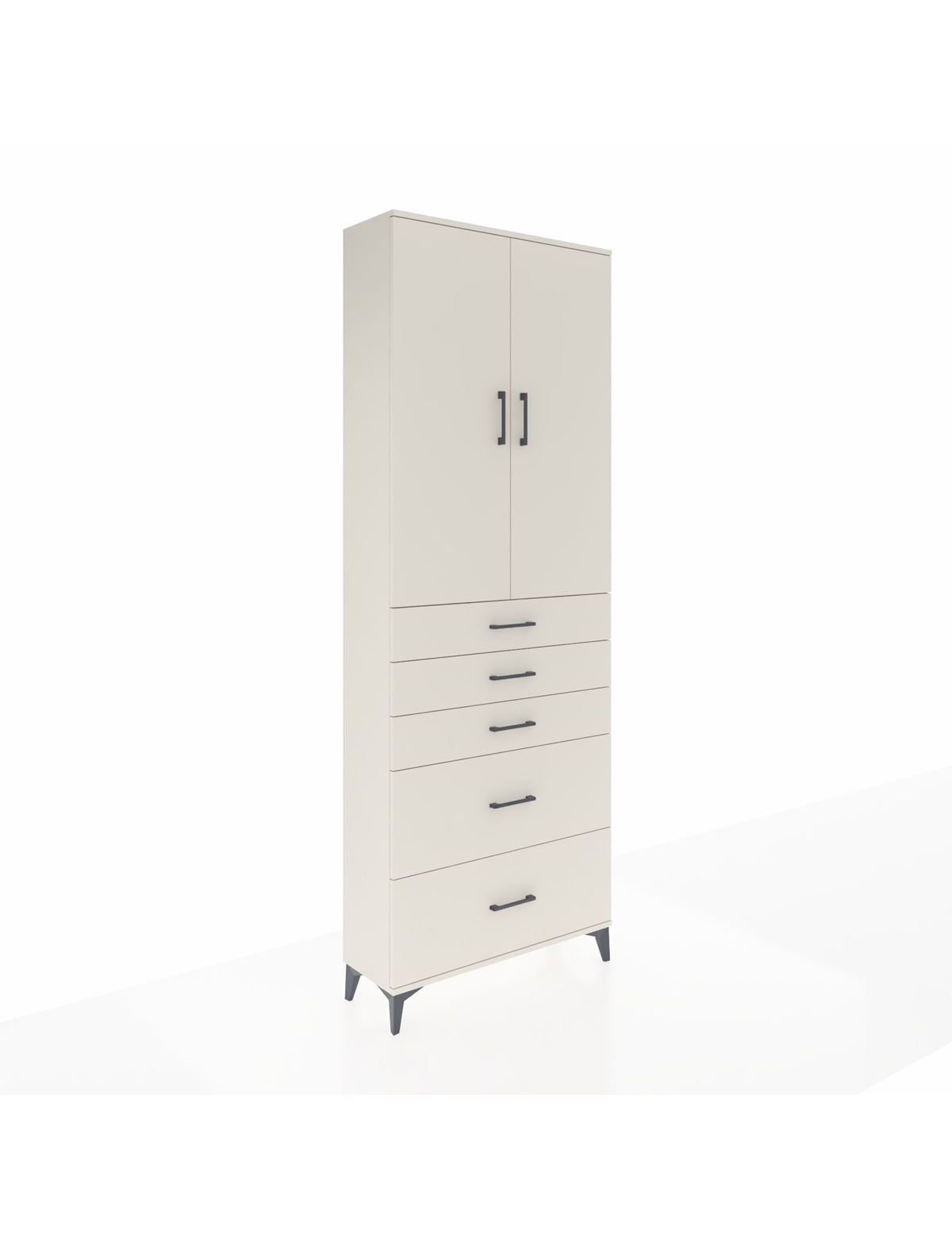 Arges Dolap 3 Raflı 5 Çekmeceli 2 Kapaklı 88x30x243 Aytaşı-Aytaşı